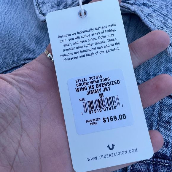 true religion light wash denim jacket - Picture 6 of 6